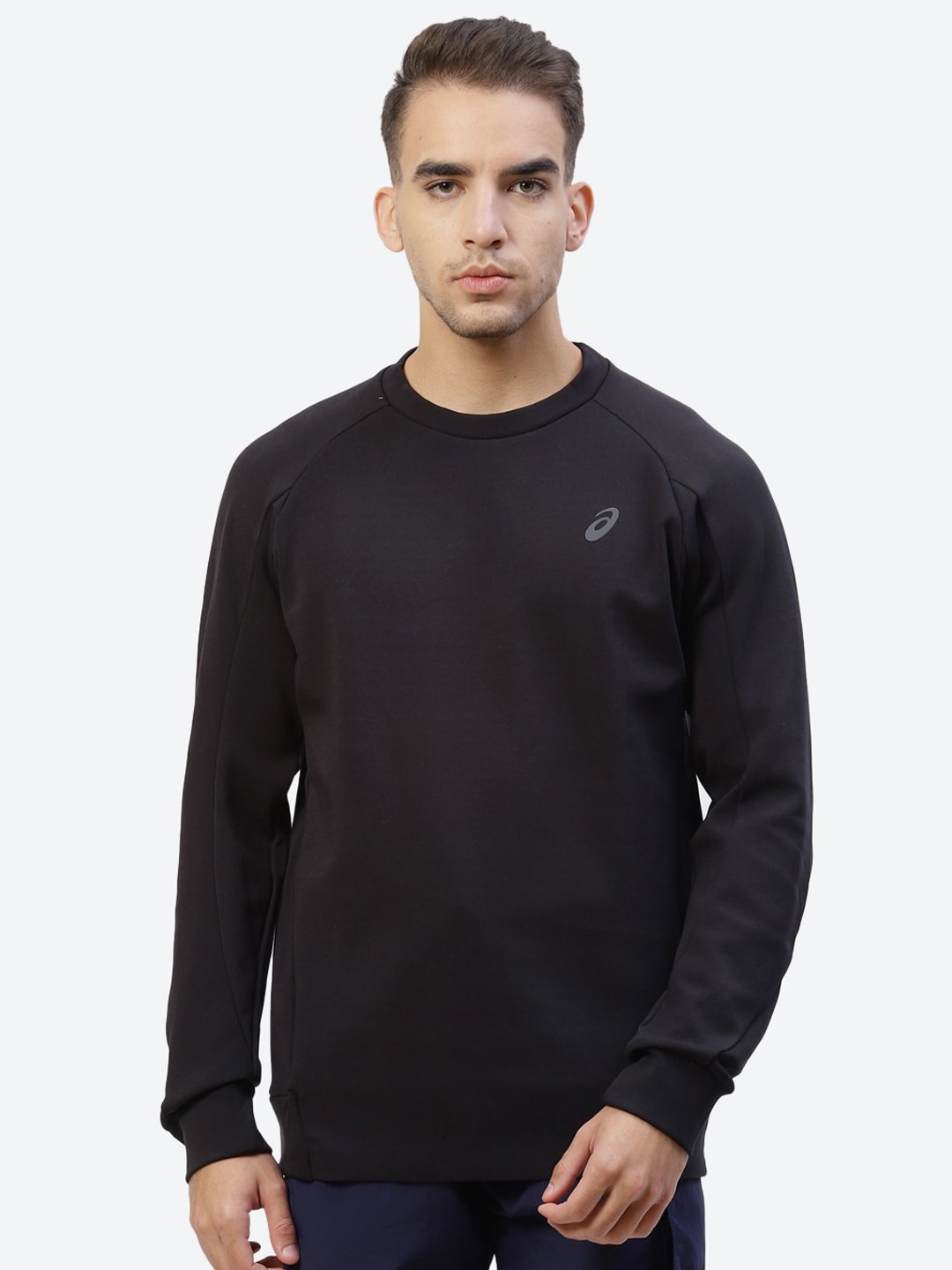 

ASICS Men Black M Mobility Knit Crew Sweatshirt