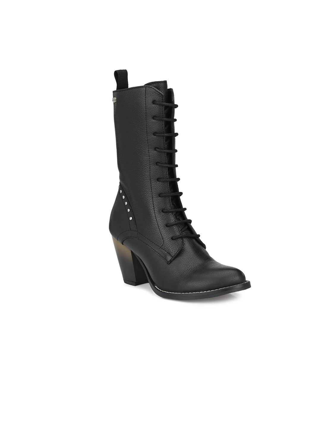 

Delize Woman Black High-Top Block Heeled Boots