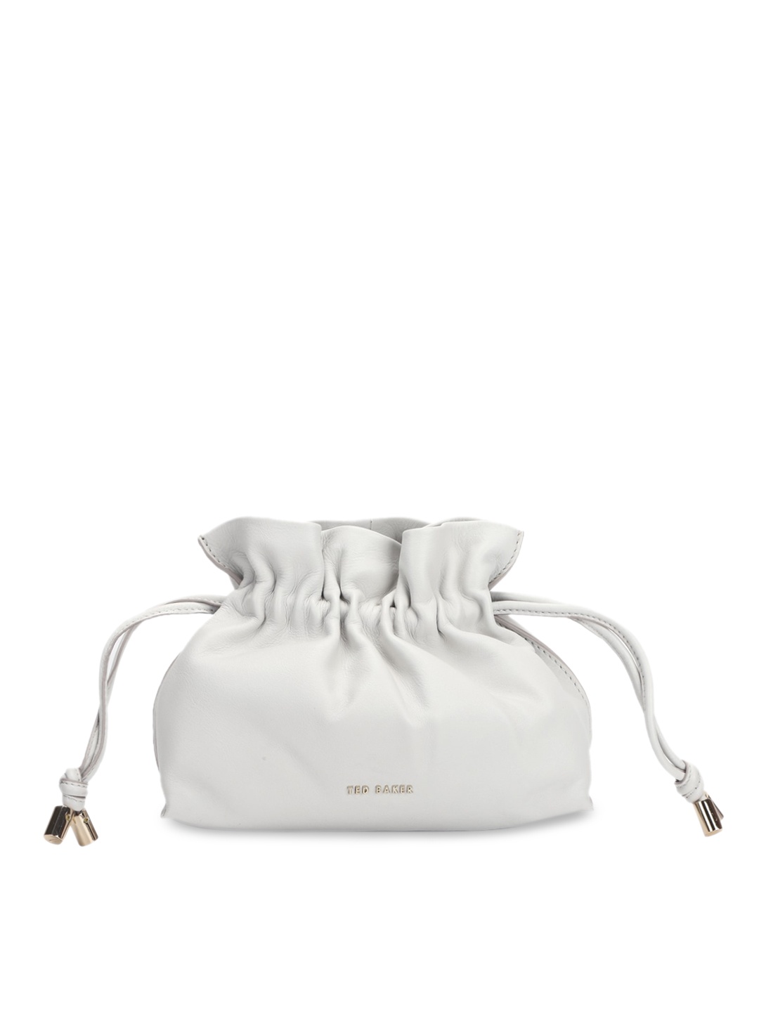 

Ted Baker Beige Leather Shopper Handheld Bag with Fringed