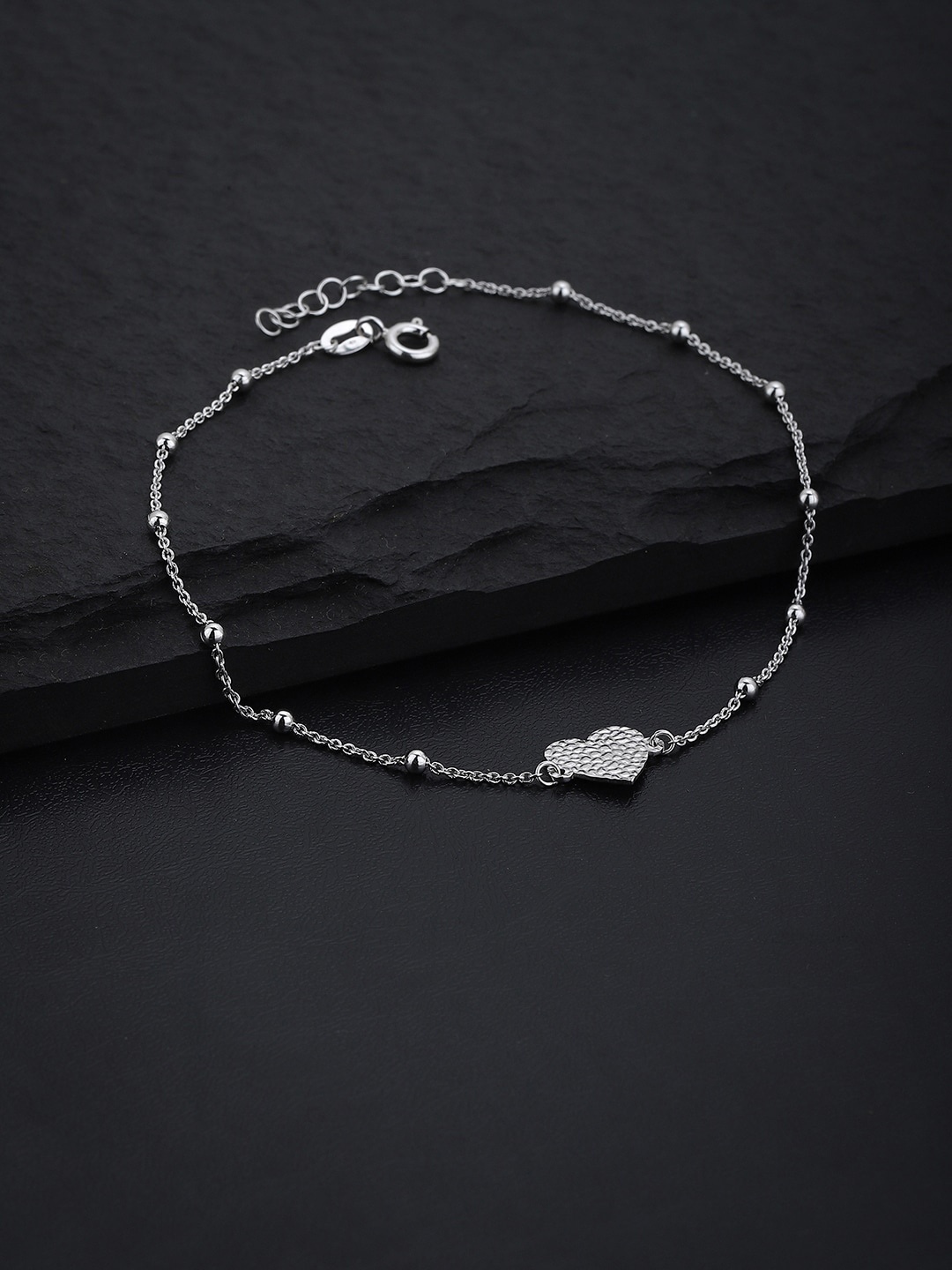 

VANBELLE 925 Sterling Silver Rhodium-Plated Handcrafted Anklet