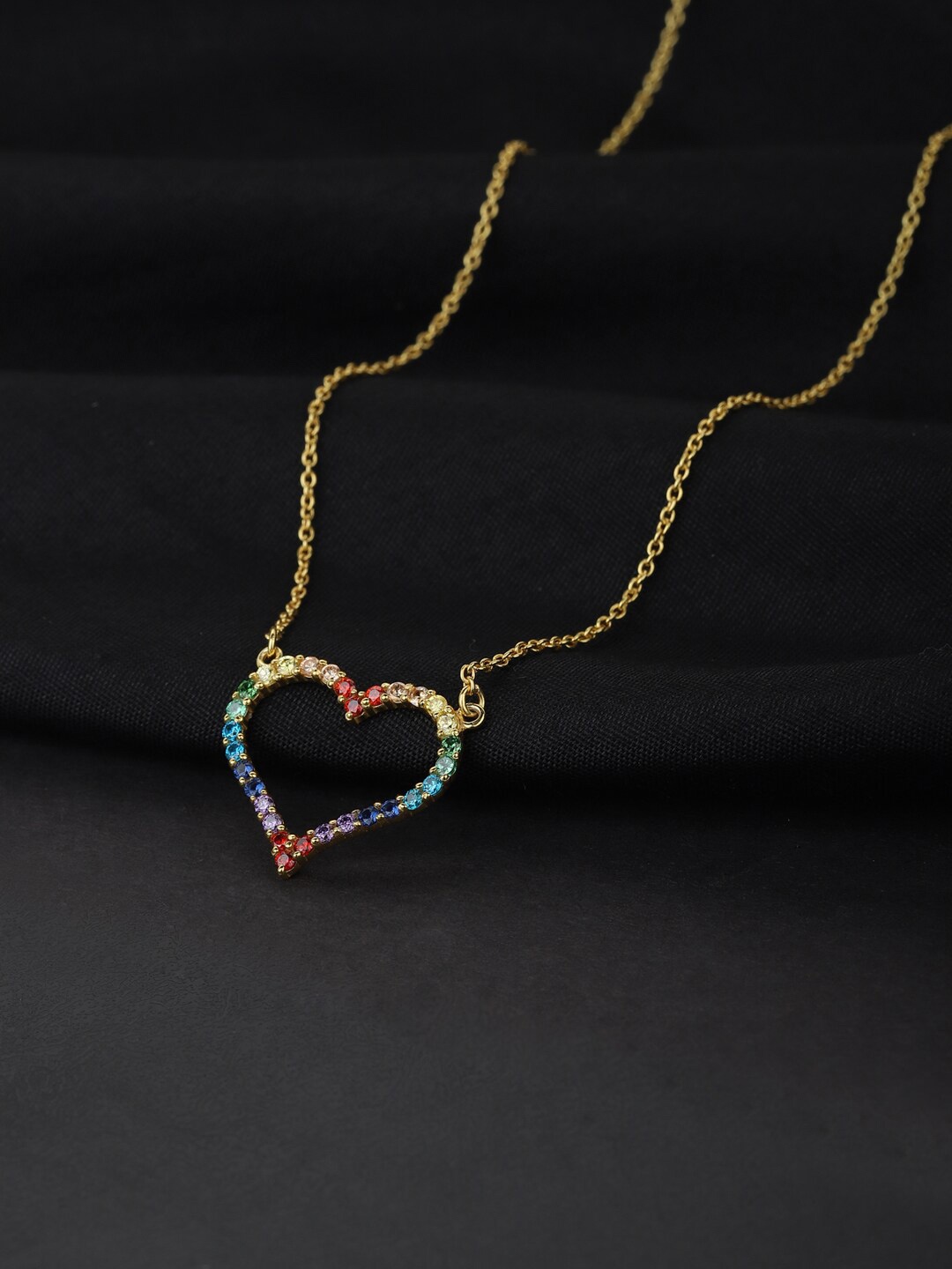

VANBELLE Gold-Plated & Red Sterling Silver Necklace