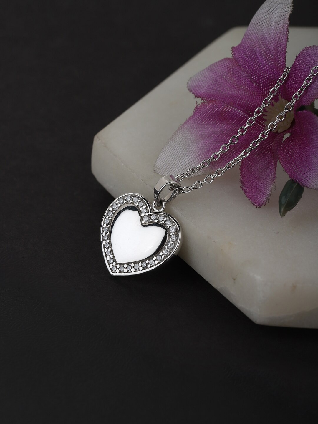 

VANBELLE Rhodium-Plated 925 Sterling Silver Handcrafted Necklace