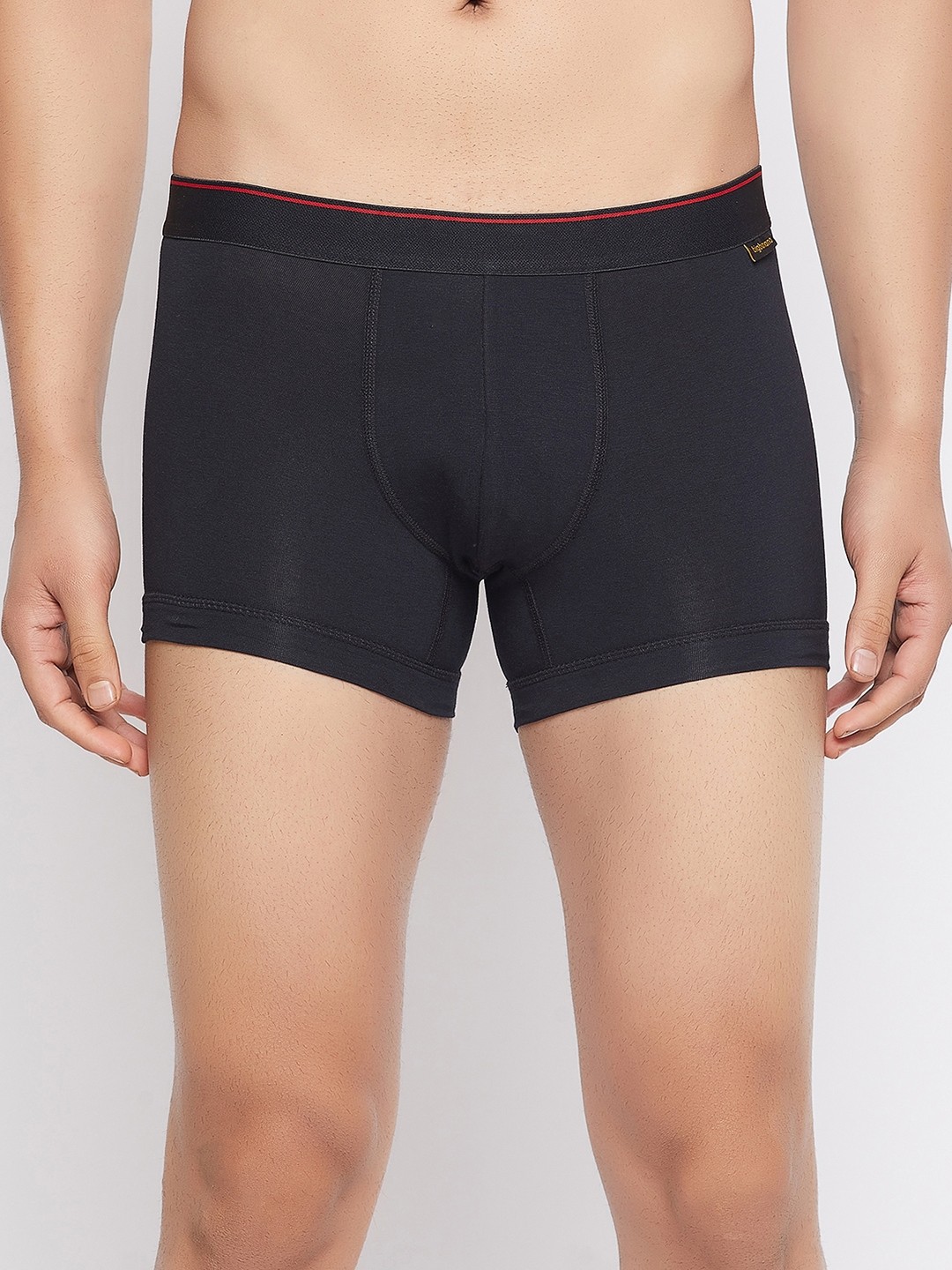 

bigbanana Men Black Solid Trunks