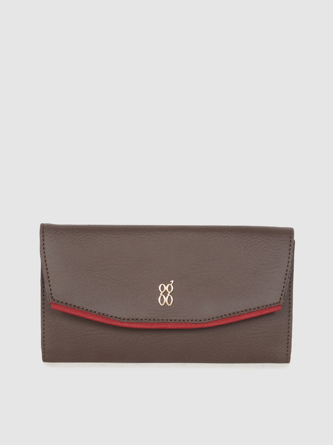 

Baggit Women Chocolate Brown Solid Two Fold Wallet