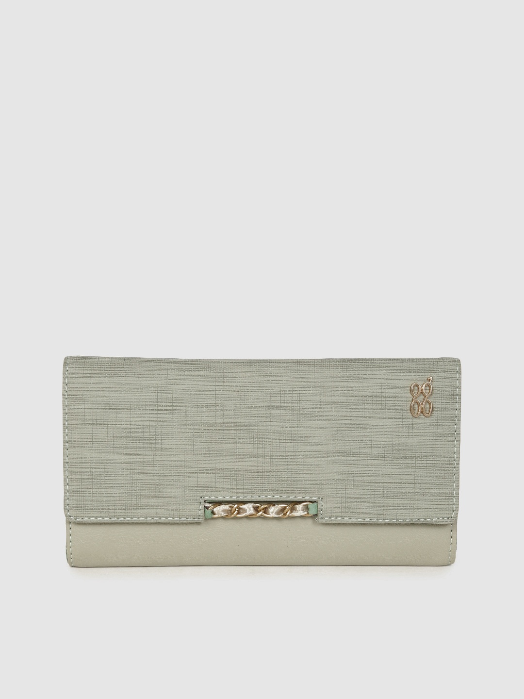

Baggit Women Green & Grey PINTUCK1 E ASHLYN Colourblocked Three Fold Wallet
