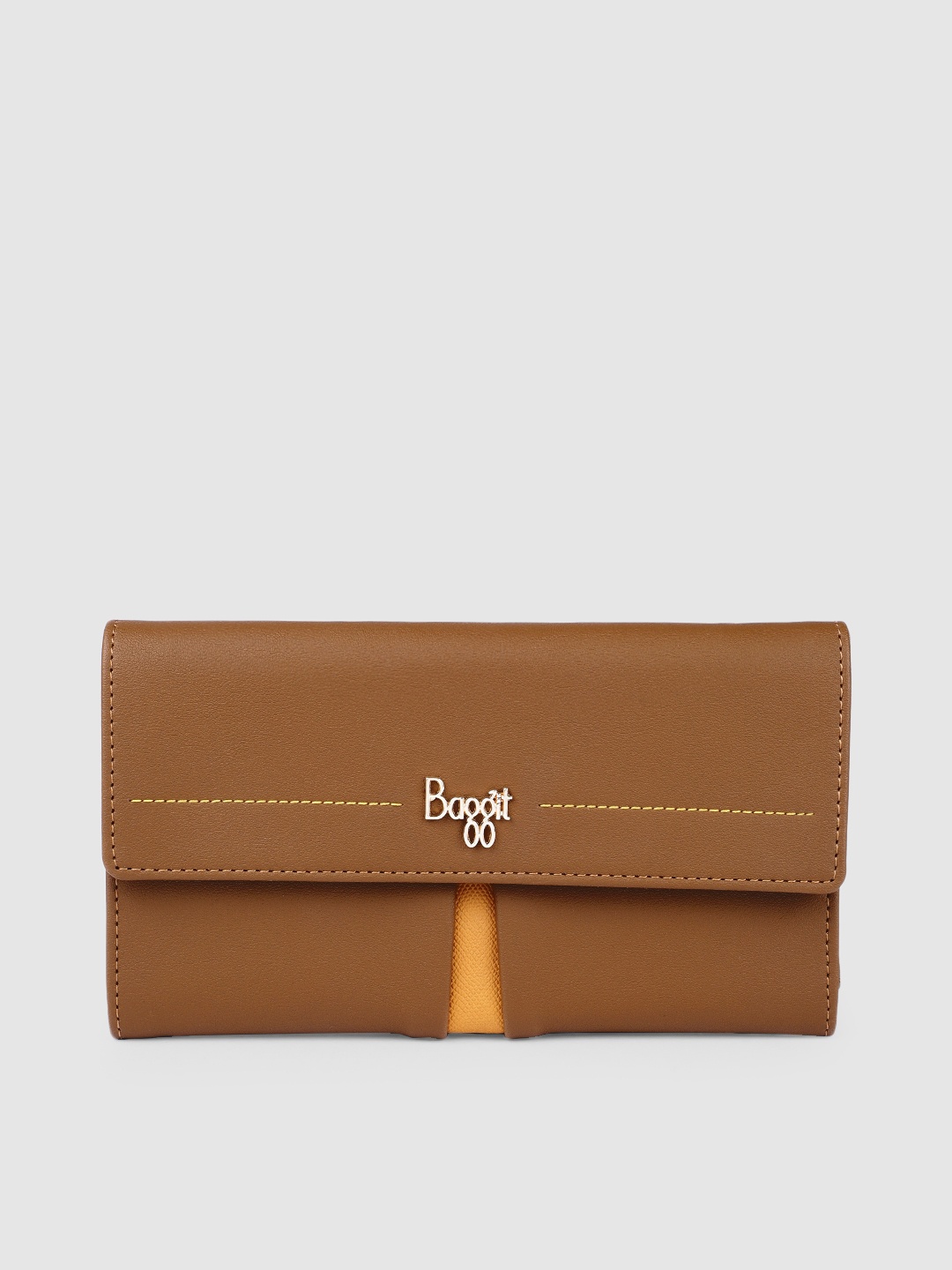 

Baggit Women Brown Solid Three Fold Wallet