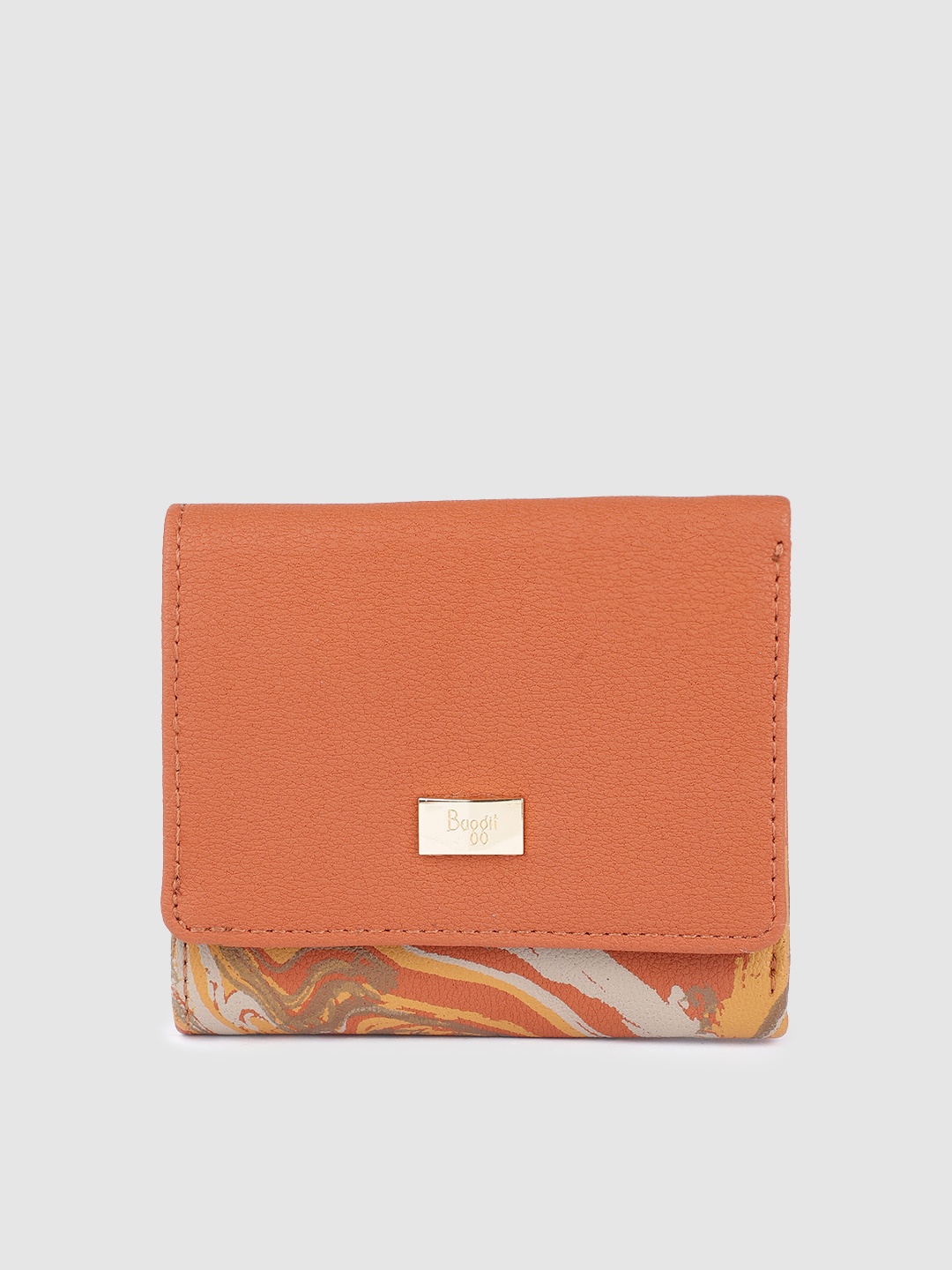 

Baggit Women Brown Printed Three Fold Wallet