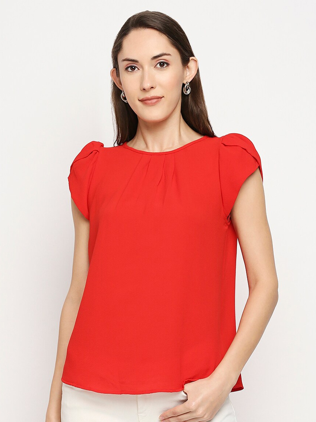 

LYKKEIN Red Solid Top