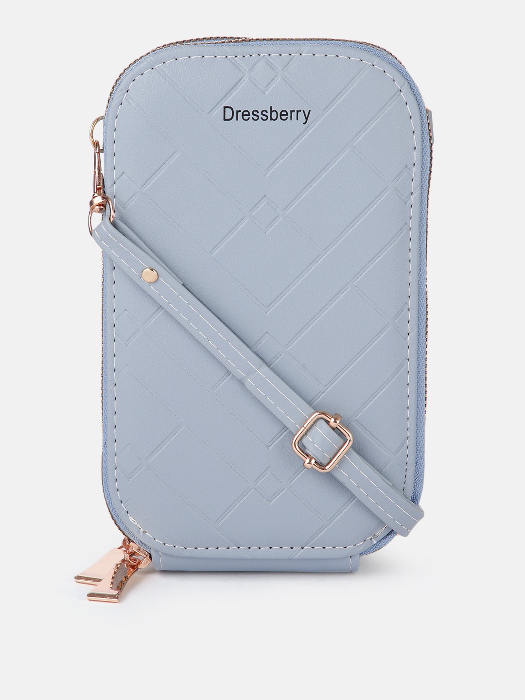 

DressBerry Women Blue Solid Mobile Pouch with Sling Strap