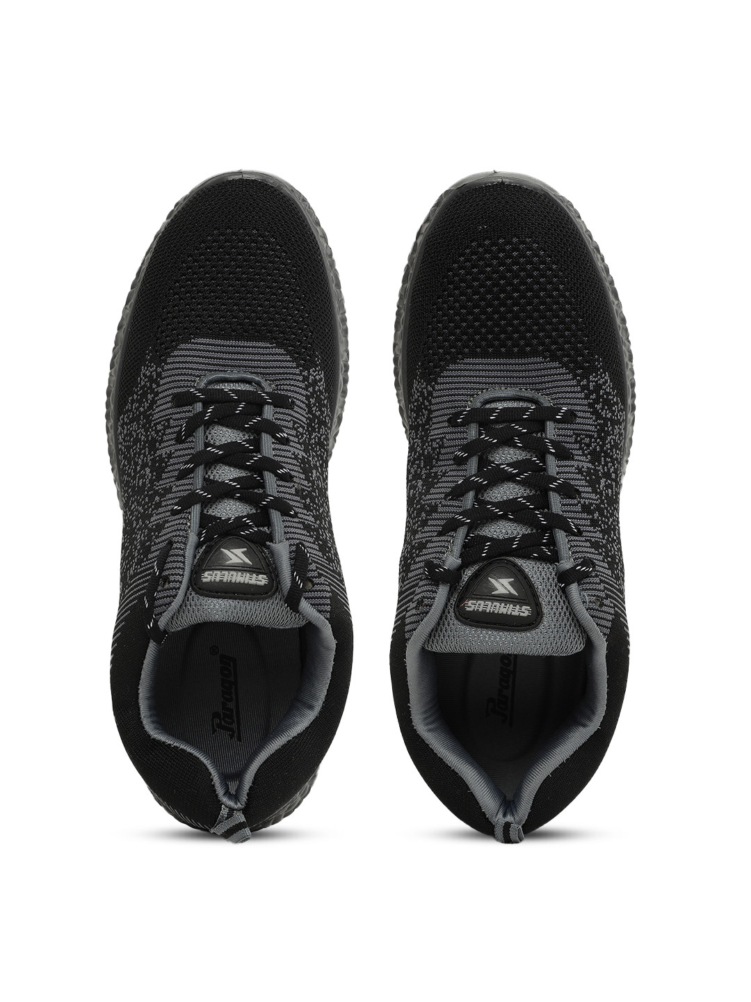 

Paragon Men Black Woven Design Sneakers