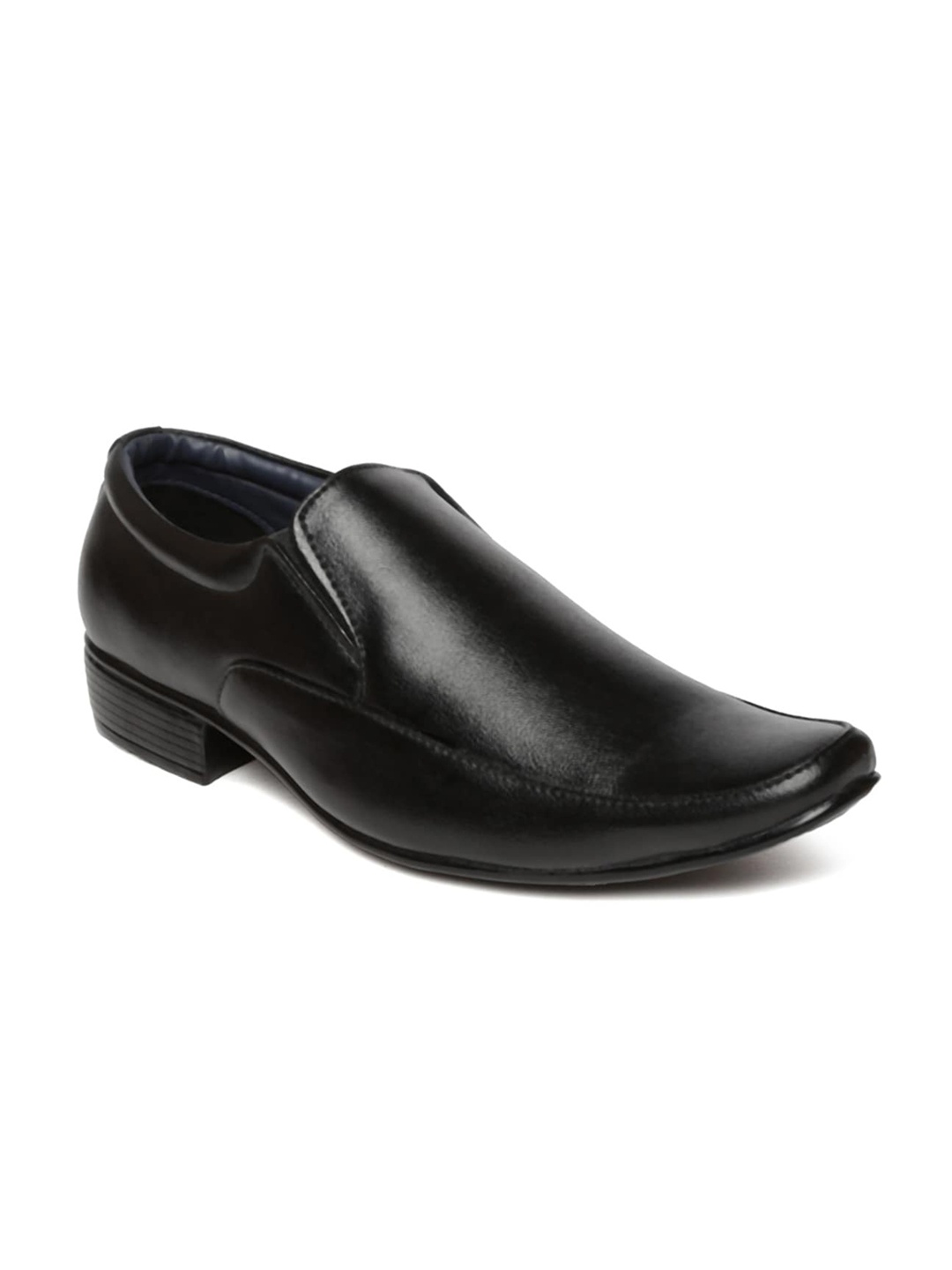 

Paragon Men Black Solid Formal Slip-On Shoes