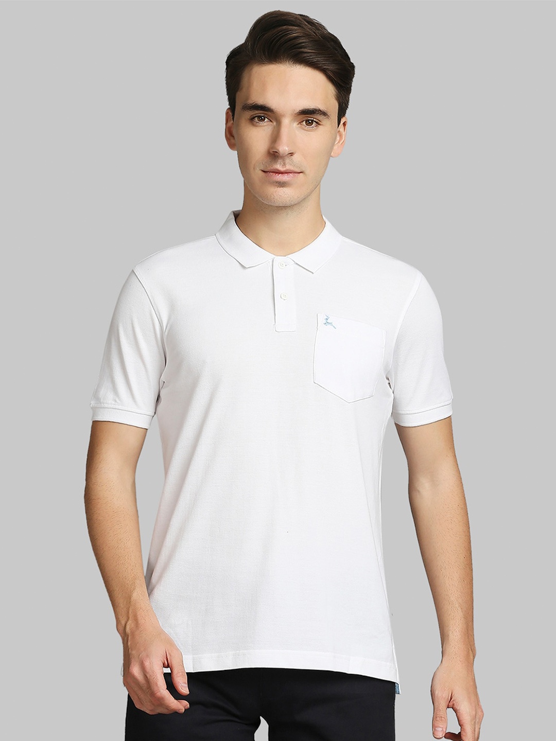 

Parx Men White Henley Neck Cotton T-shirt