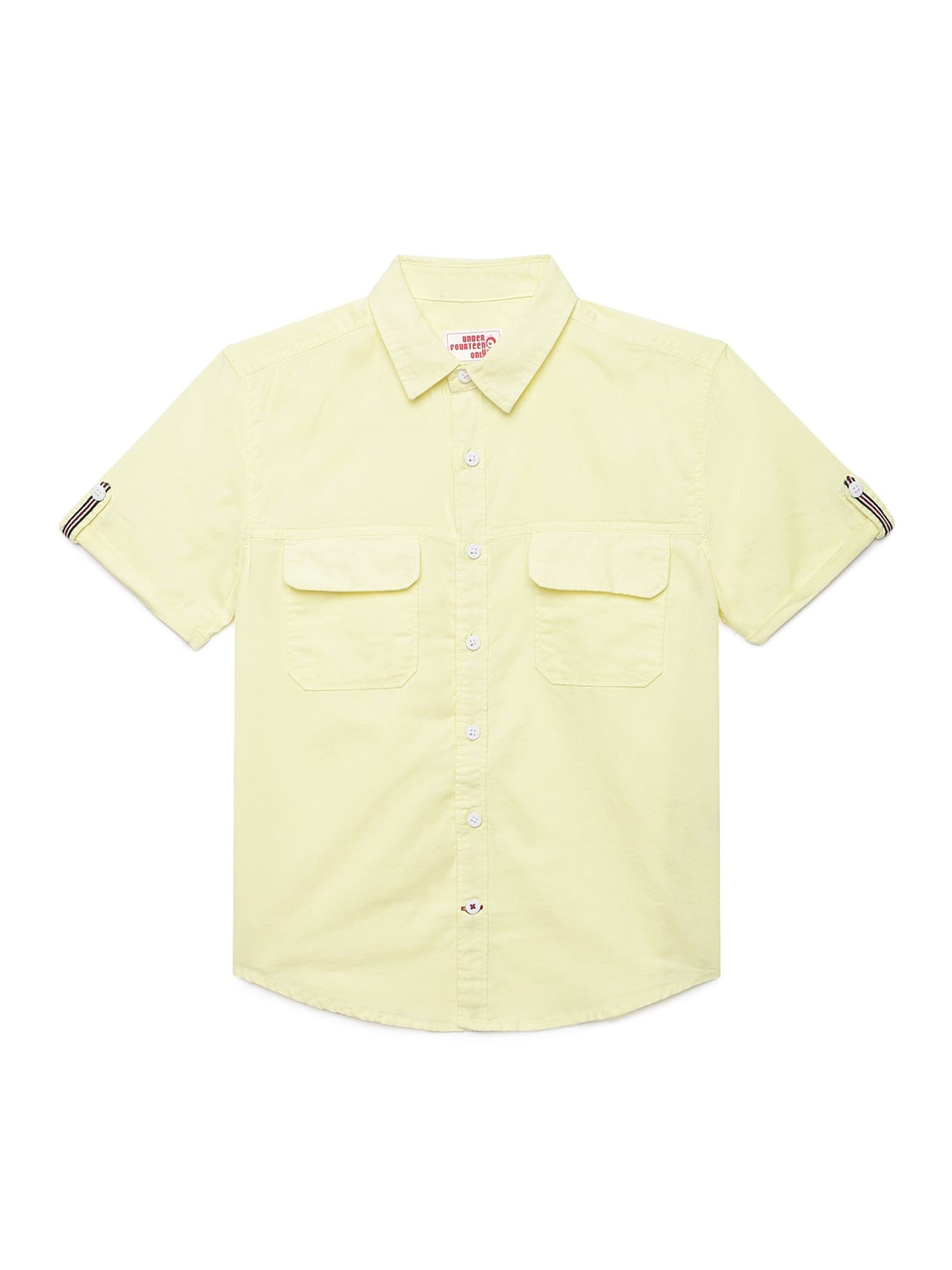 

UNDER FOURTEEN ONLY Boys Yellow Casual Shirt