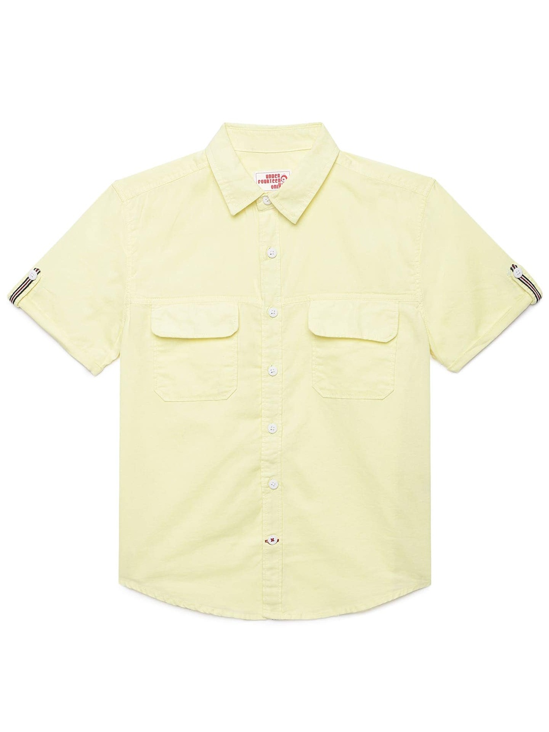 

UNDER FOURTEEN ONLY Boys Yellow Casual Shirt