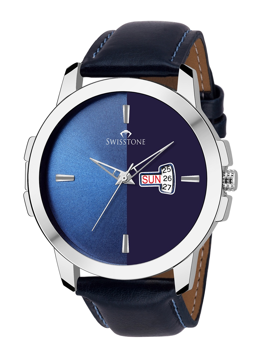 

SWISSTONE Men Blue Brass Printed Dial & Blue Straps Analogue Watch WT385-BLU