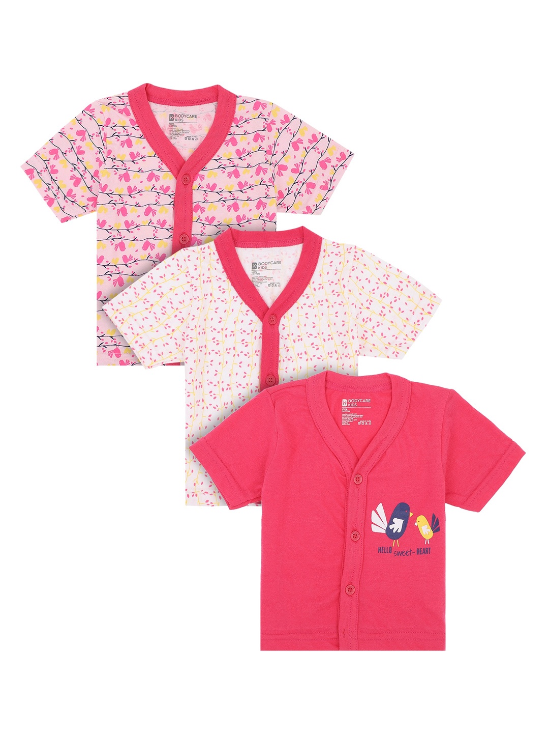 

Bodycare Kids Infants Pack of 3 Assorted Cotton Jhablas