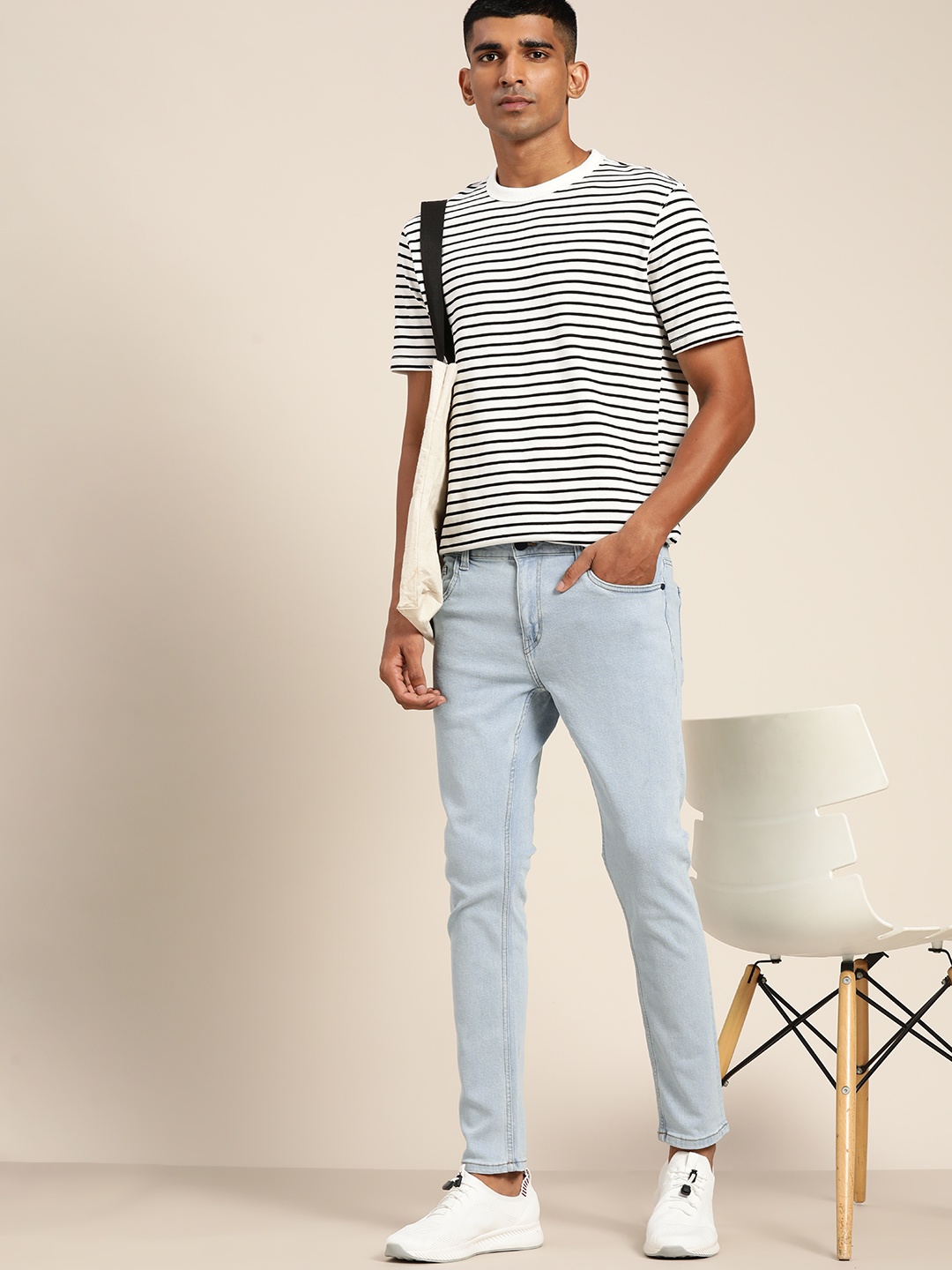 

ether Men Blue Skinny Fit Mid-Rise Stretchable Jeans
