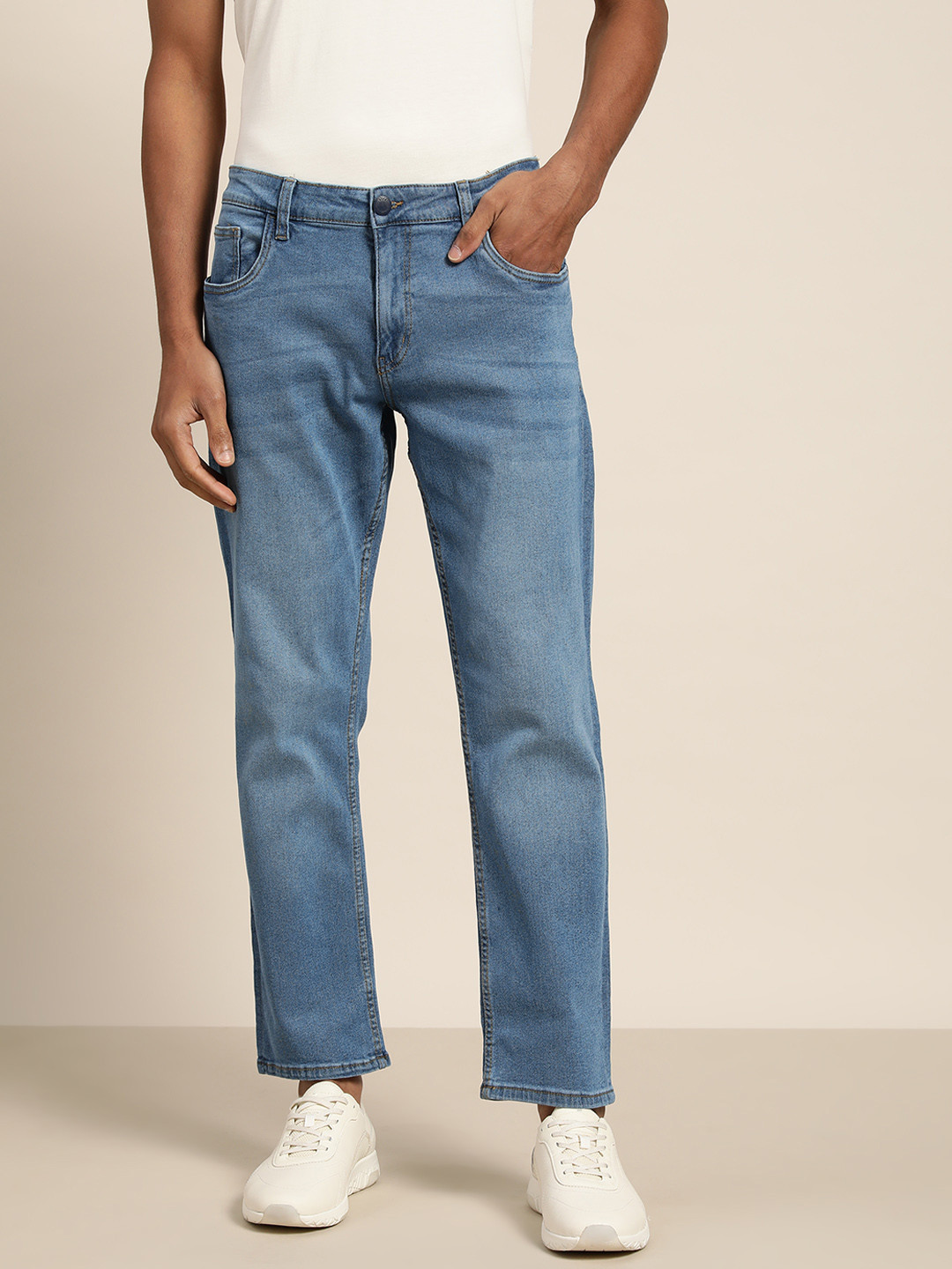 

ether Men Blue Slim Fit Light Fade Stretchable Jeans
