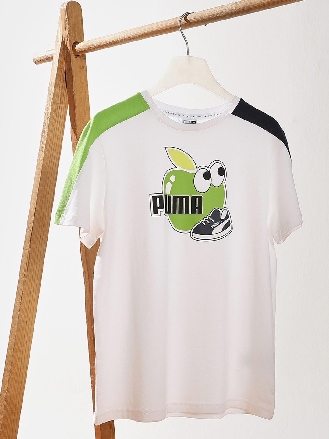 

Puma Kids White Fruitmates Printed Pure Cotton Slim Fit T-shirt