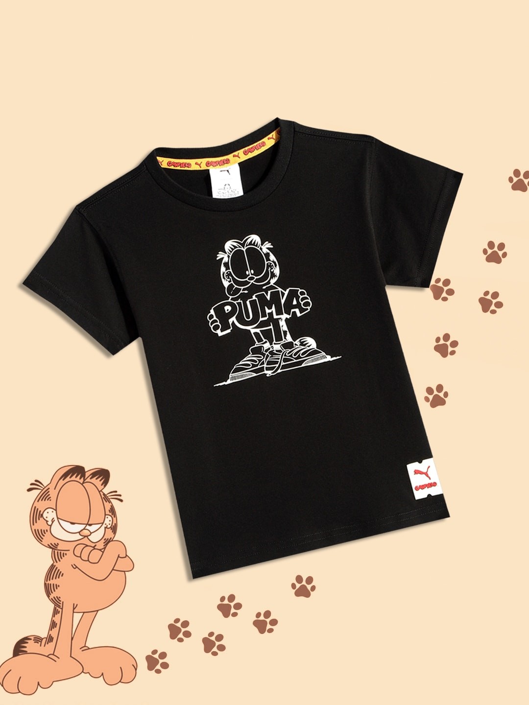 

Puma Boys Black Printed Pure Cotton T-shirt