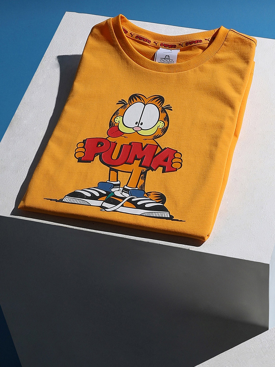 

Puma Boys Yellow X Garfield Printed Pure Cotton T-shirt