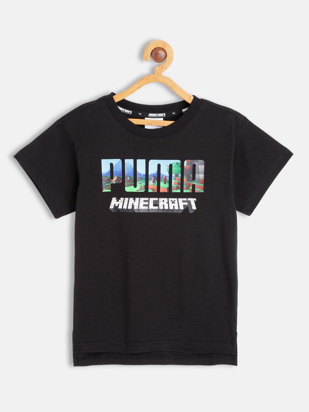 

Puma Boys Black x MINECRAFT Relaxed Youth Pure Cotton T-shirt