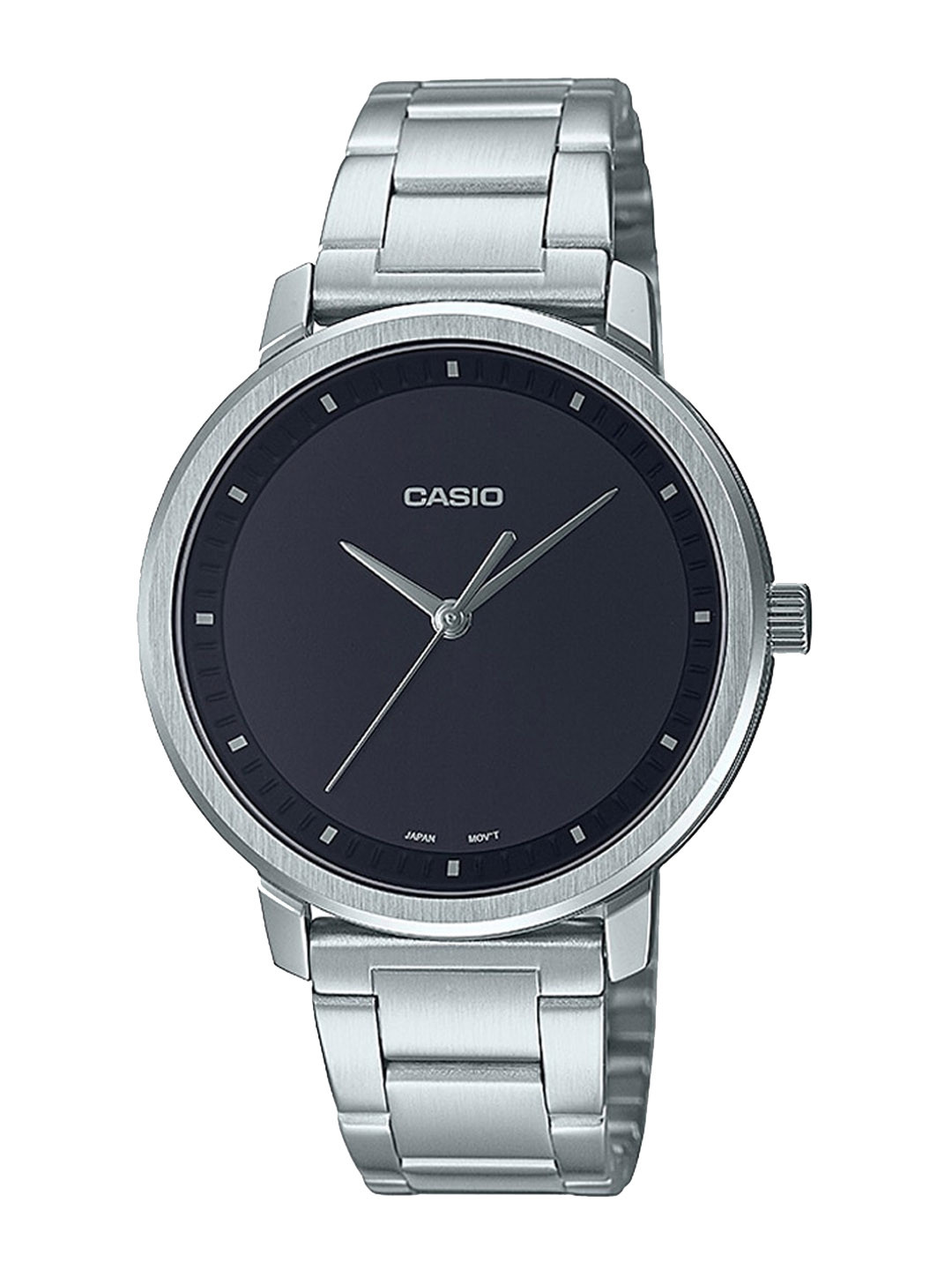 

CASIO Women Black Dial & Silver Toned Bracelet Style Straps Analogue Watch A1936