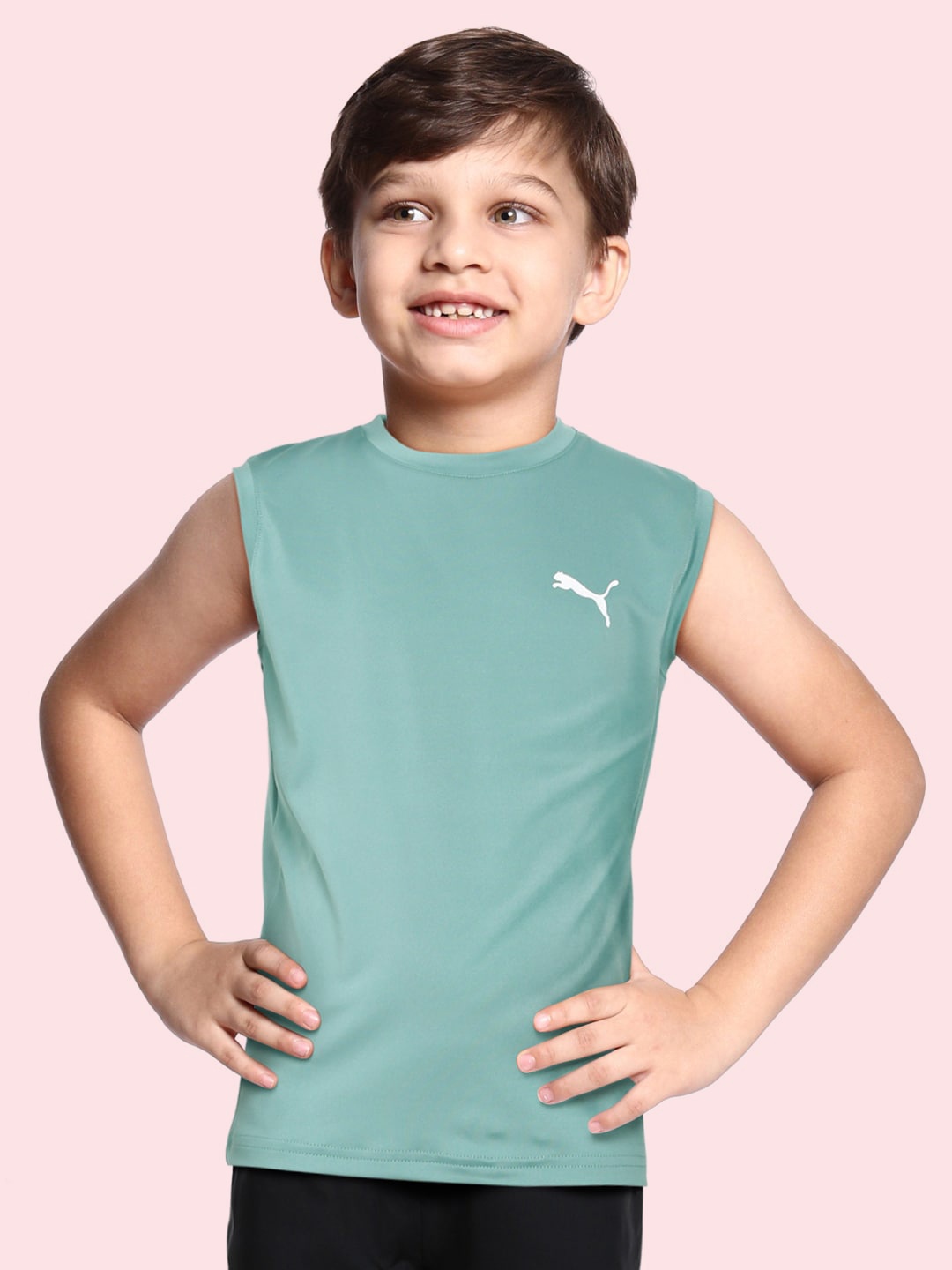 

Puma x one8 Virat Kohli Boys Blue Solid Training Tank T-shirt
