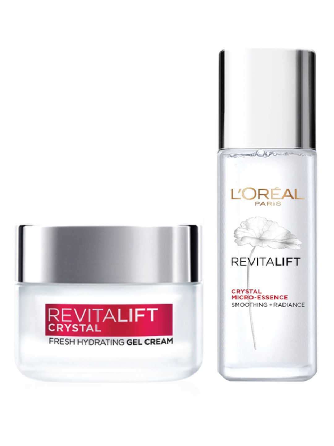 

LOreal Paris Set of Revitalift Crystal Gel Cream & Micro-Essence, White