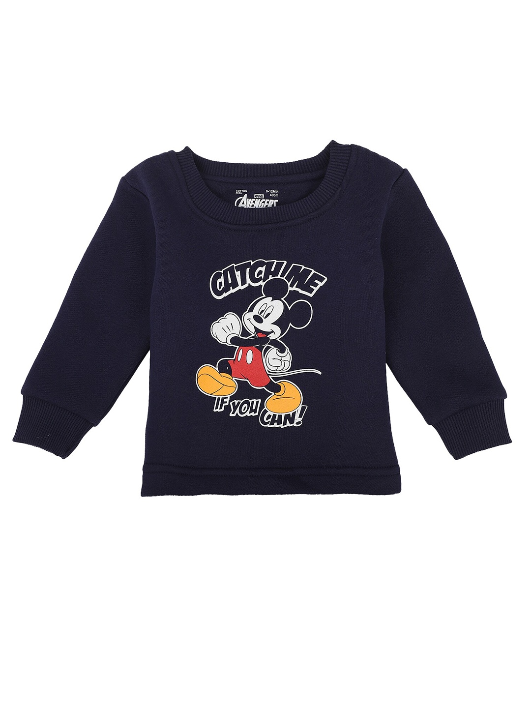 

Bodycare Kids Boys Navy Blue Mickey Mouse Printed Printed T-shirt
