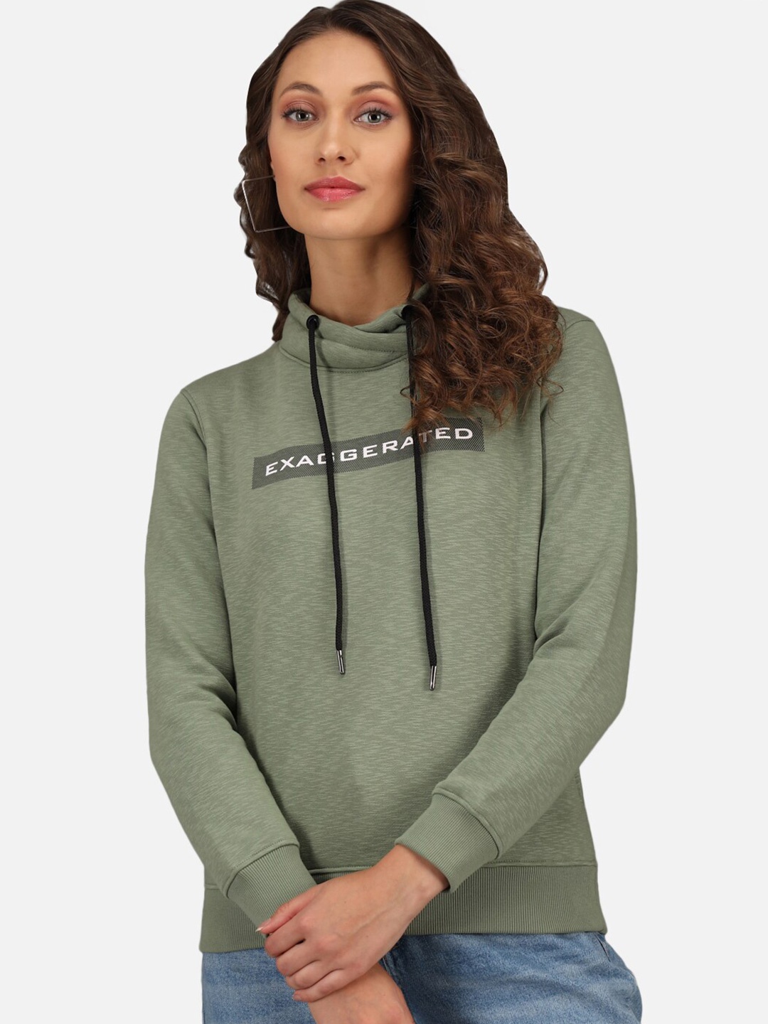 

ANTI CULTURE Women Green Sweatshirt