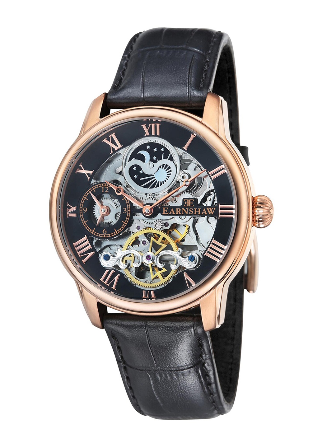 

EARNSHAW Men Grey Skeleton Dial Analogue Automatic Motion Powered Watch ES-8006-07