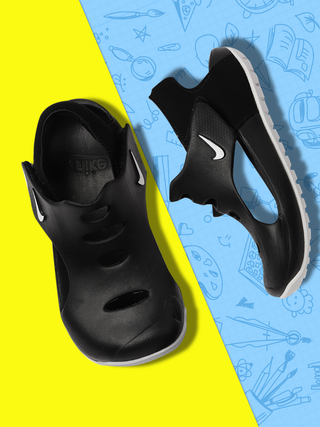 

Nike Boys Black SUNRAY PROTECT 3 (PS) Clogs