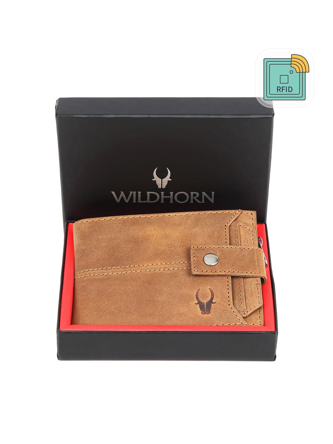 

WildHorn Men Tan Leather Two Fold Wallet