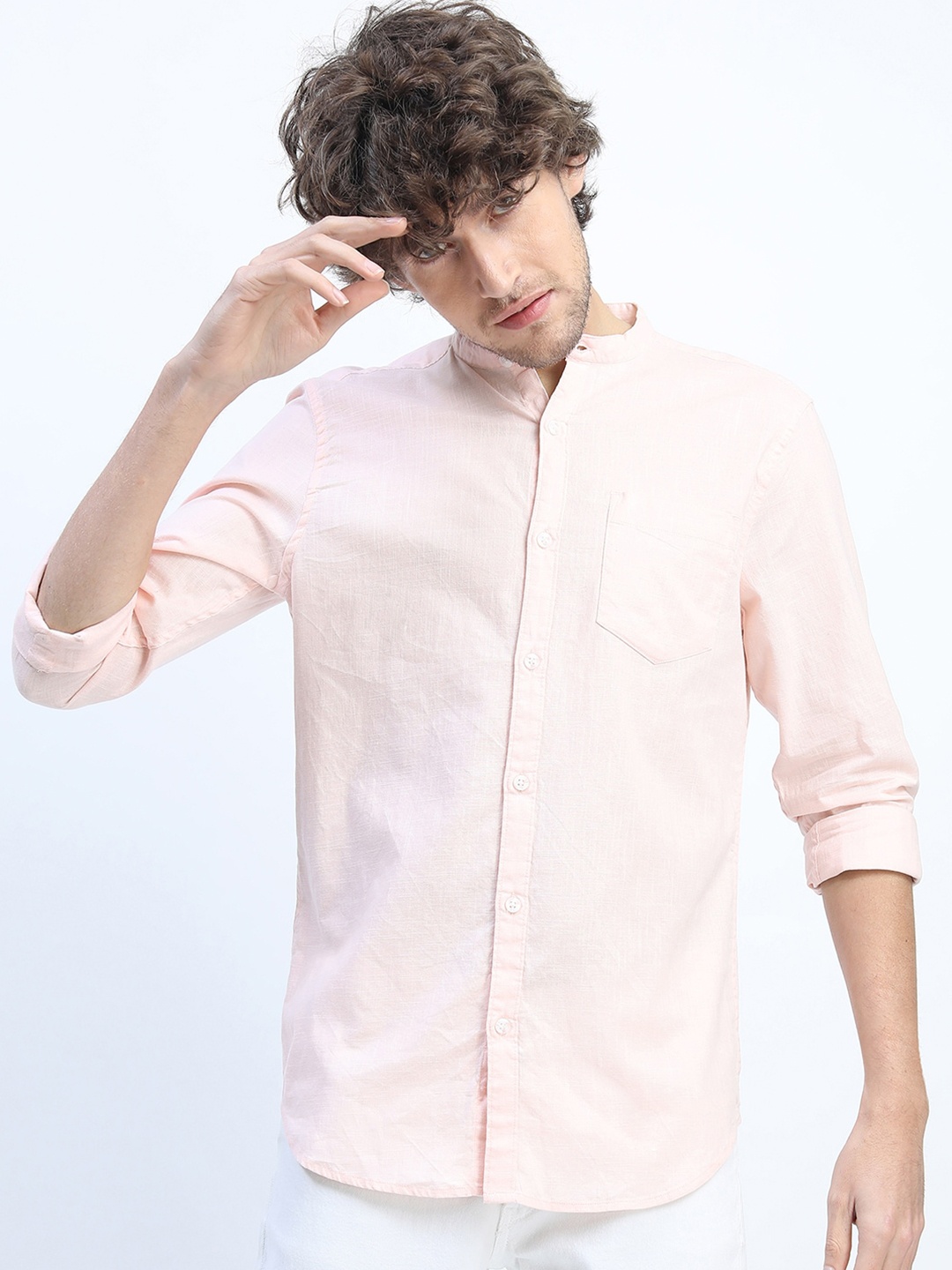 

KETCH Men Orange Slim Fit Casual Shirt