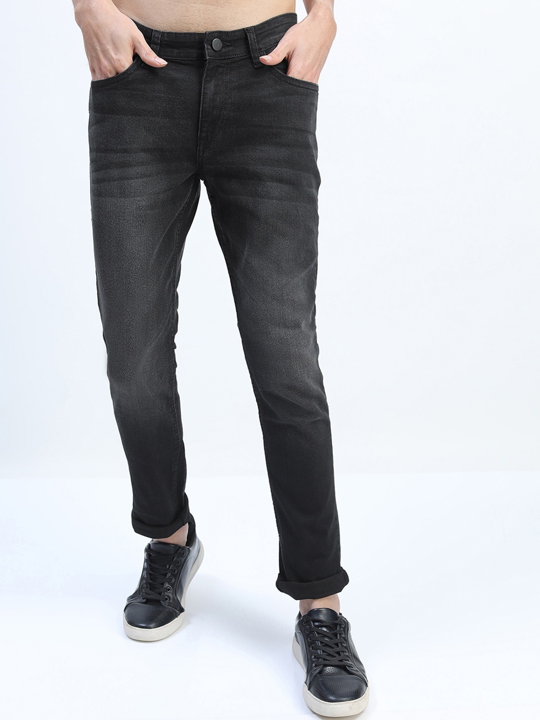 

KETCH Men Black Slim Fit Heavy Fade Stretchable Jeans