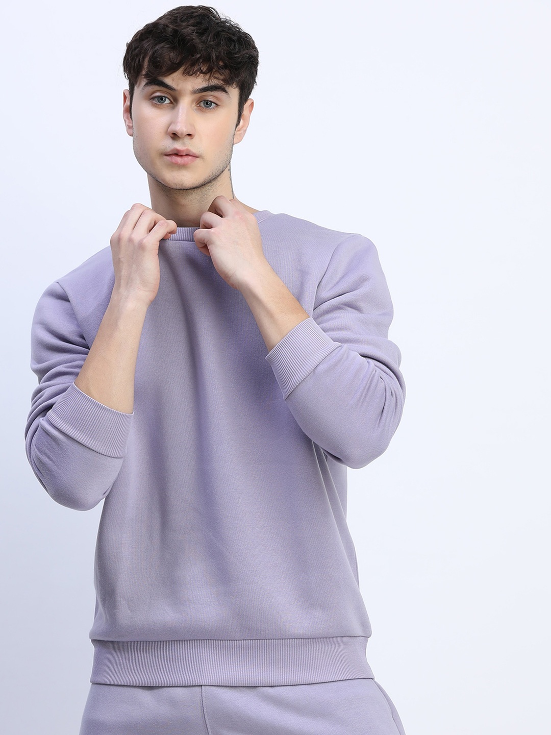 

HIGHLANDER Men Lavender Pullover Sweatshirt