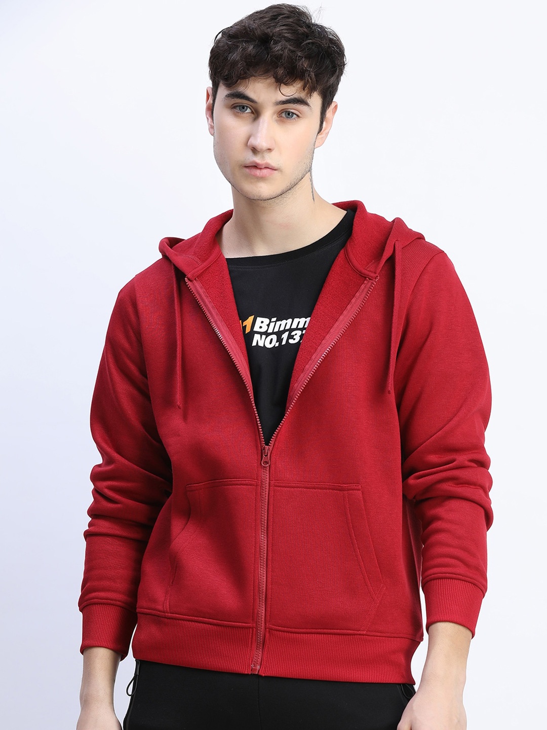 

HIGHLANDER Men Red Hooded Sweatshirt