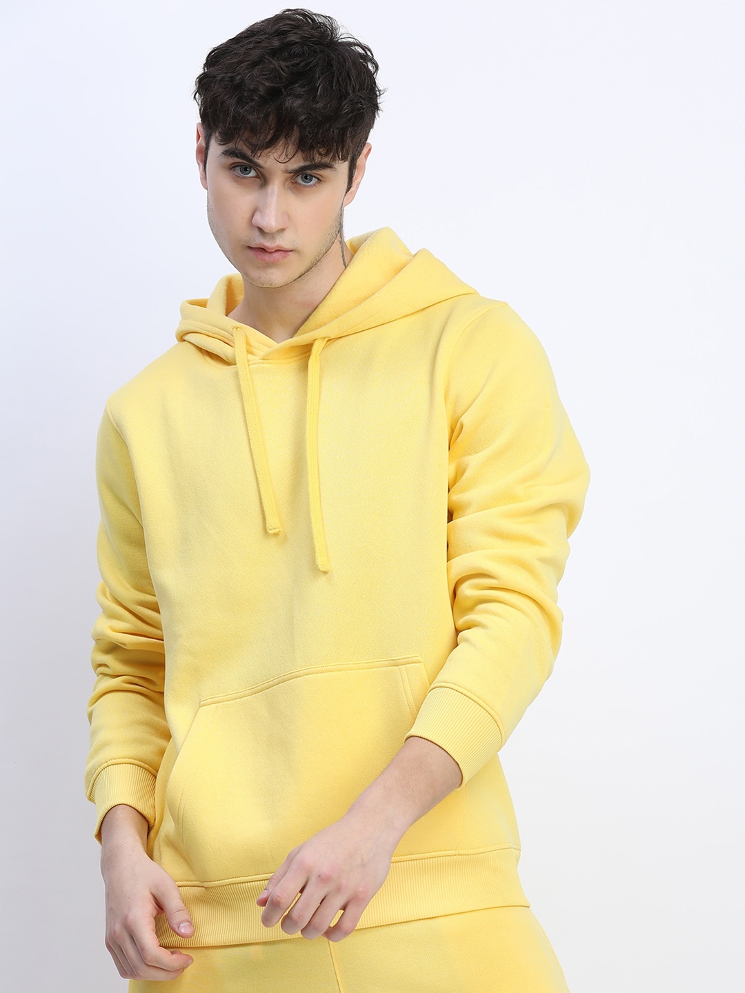 

HIGHLANDER Men Yellow Hooded Sweatshirt