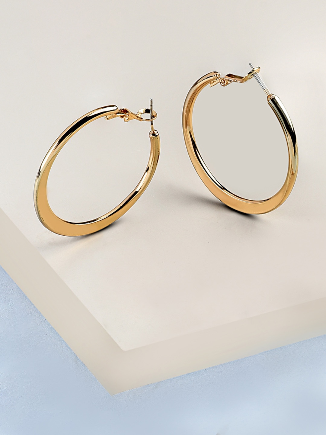 

AMI Gold-Toned Contemporary Hoop Earrings