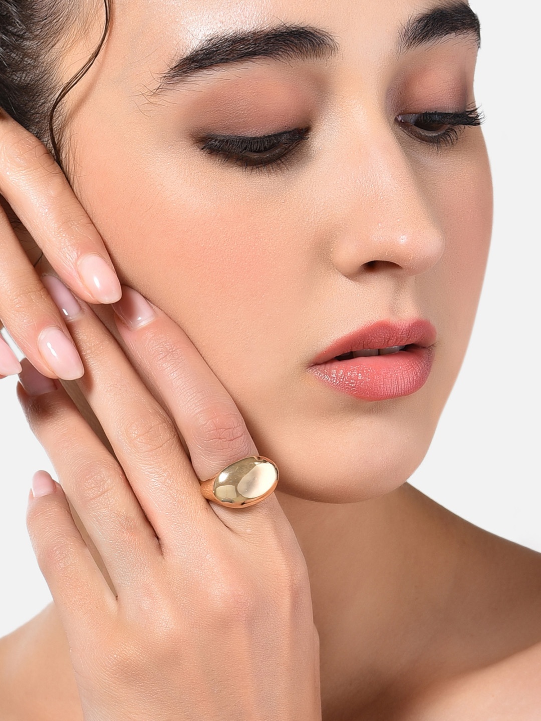 

AMI Gold-Plated Contemporary Adjustable Finger Ring
