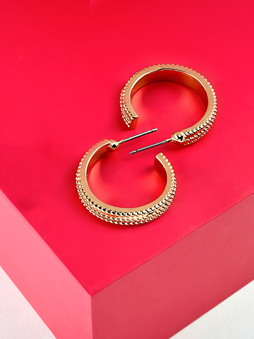 

AMI Gold-Toned Contemporary Hoop Earrings