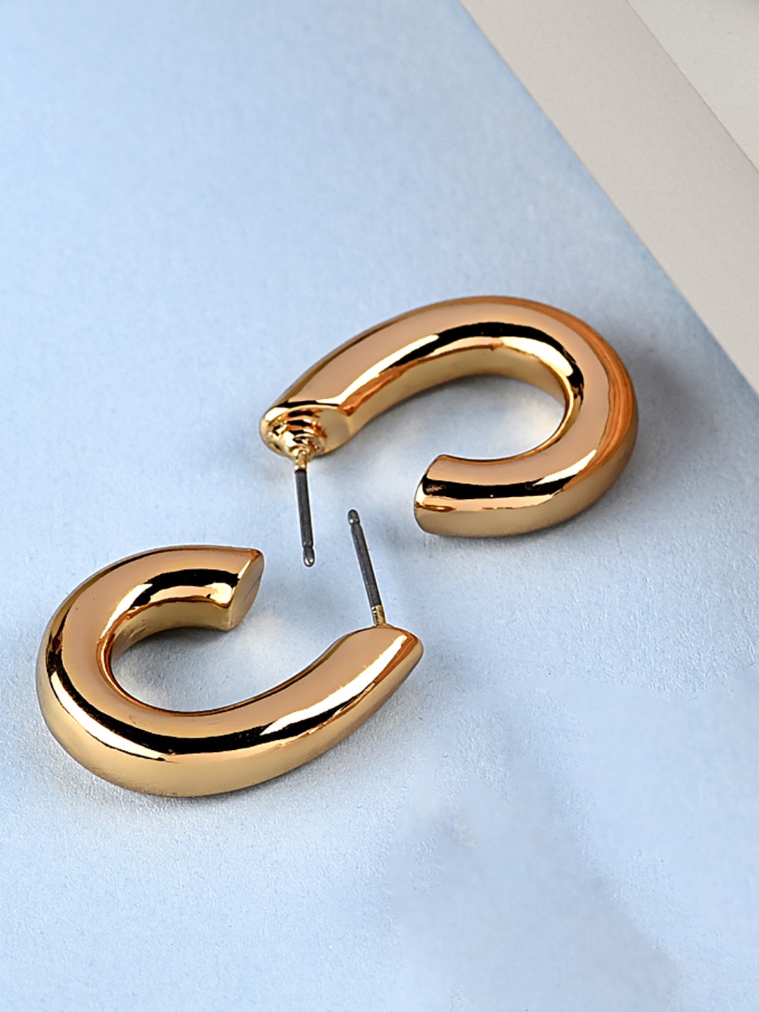 

AMI Gold-Plated Half Hoop Earrings