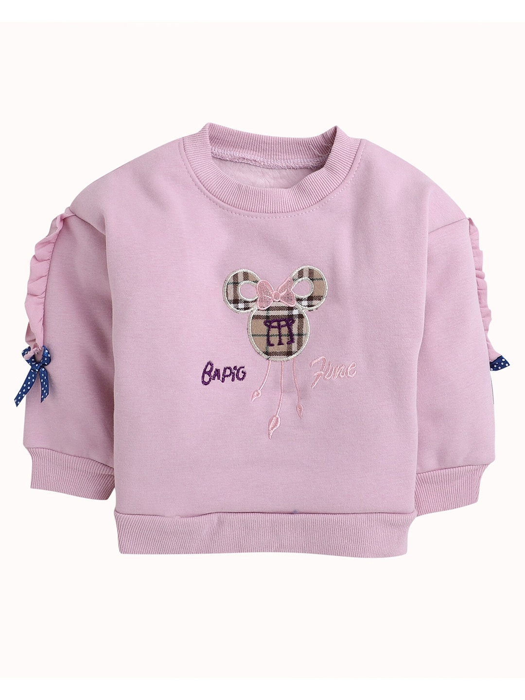 

Hopscotch Girls Purple Printed Sweatshirt