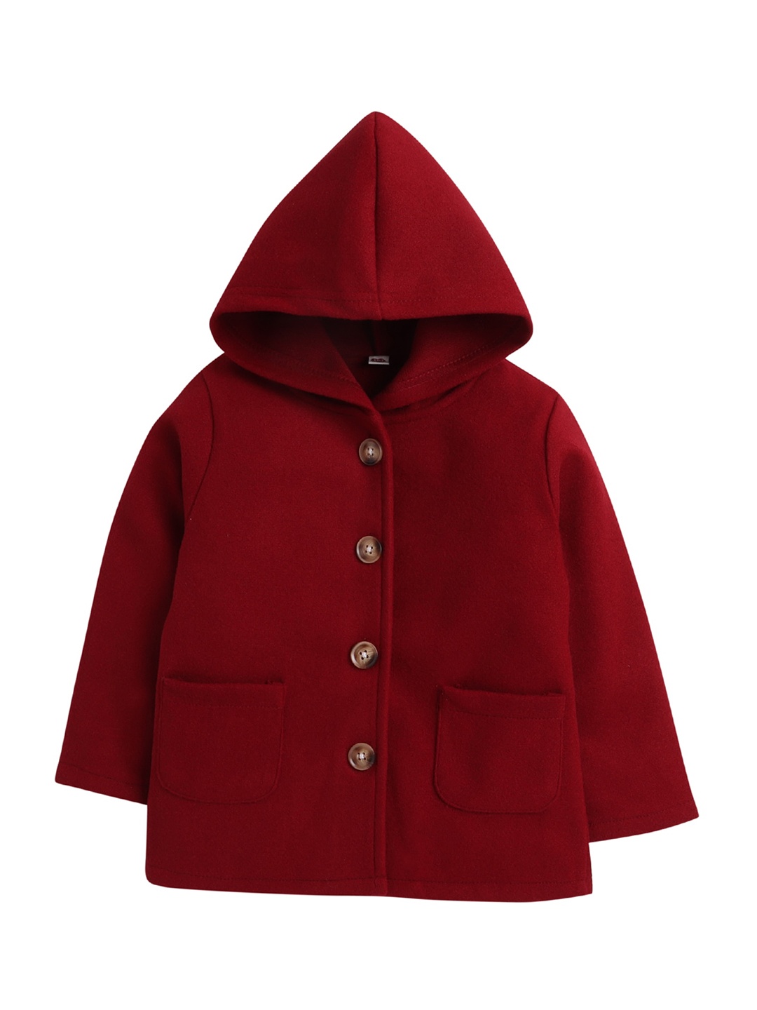 

Hopscotch Girls Red Solid Cotton Over Coat