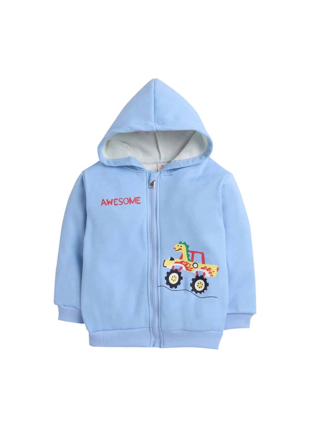 

Hopscotch Boys Blue Colourblocked Bomber with Embroidered Jacket