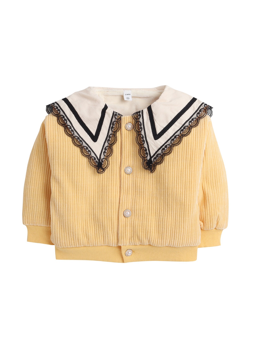 

Hopscotch Girls Yellow Striped Sweatshirt