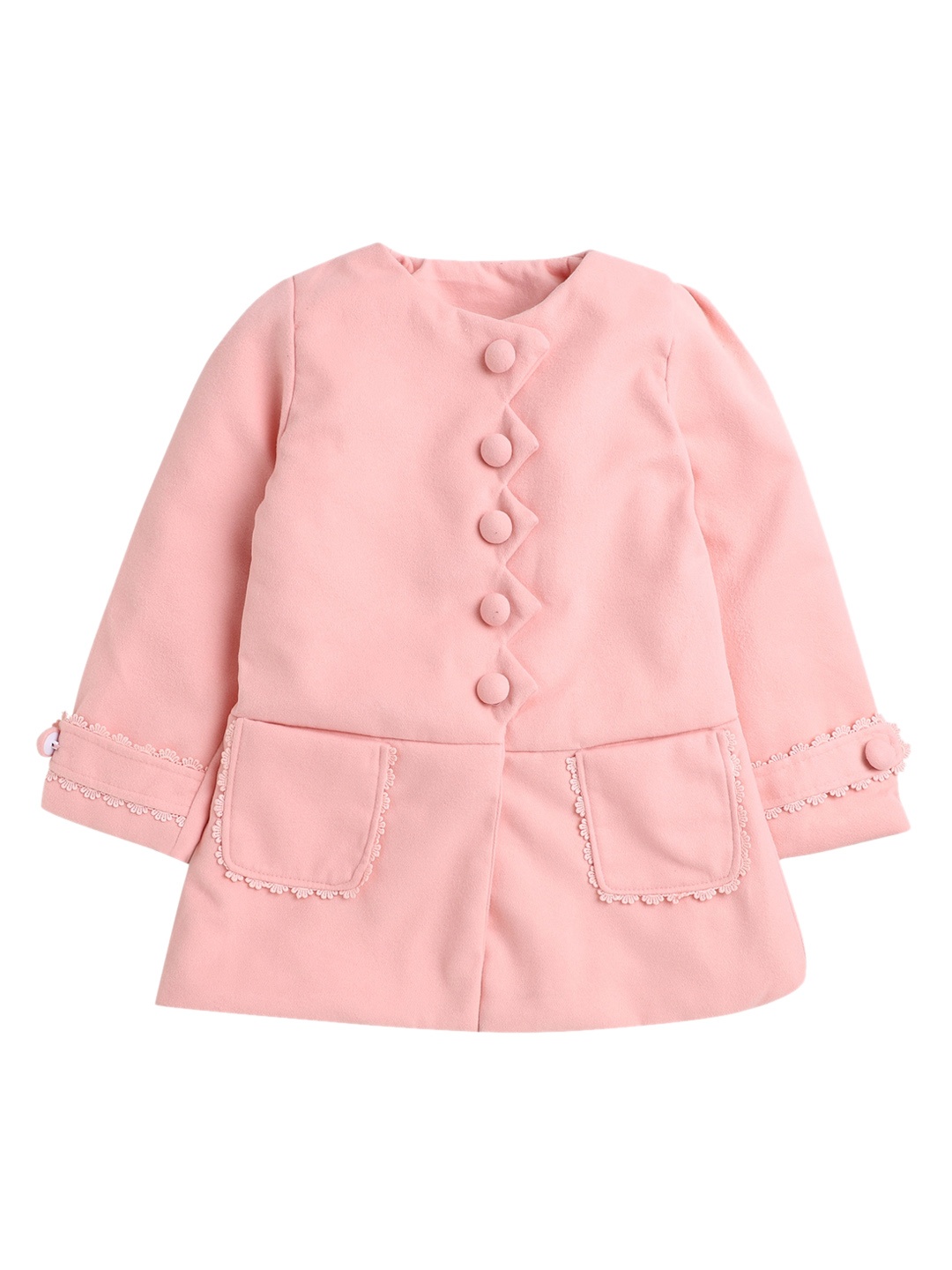 

Hopscotch Girls Pink Solid Over Coat