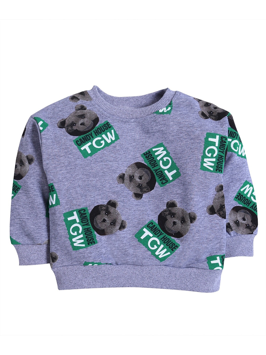

Hopscotch Boys Grey Printed Sweatshirt