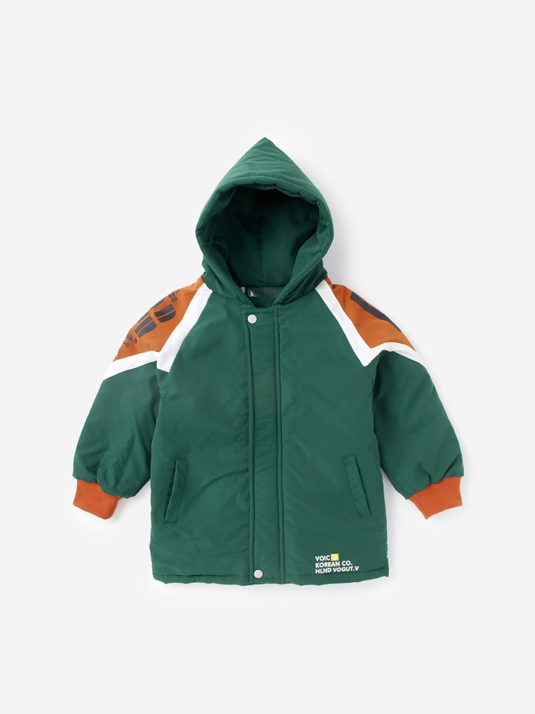 

Hopscotch Boys Green & White Colourblocked Over Coat